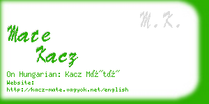 mate kacz business card